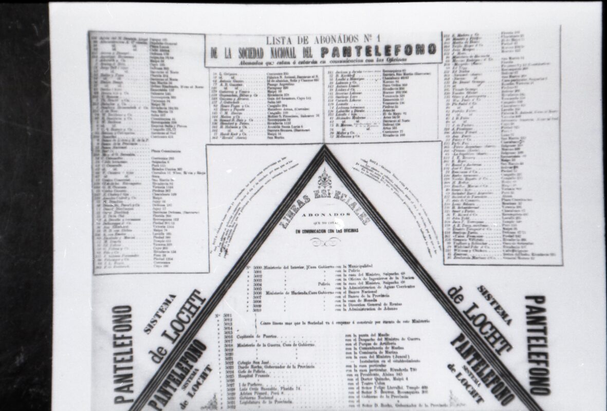 Publicación efectuada en el diario Nacional del 16 de julio de 1881 por la Sociedad Nacional de Panteléfono, primera empresa telefónica de la Argentina