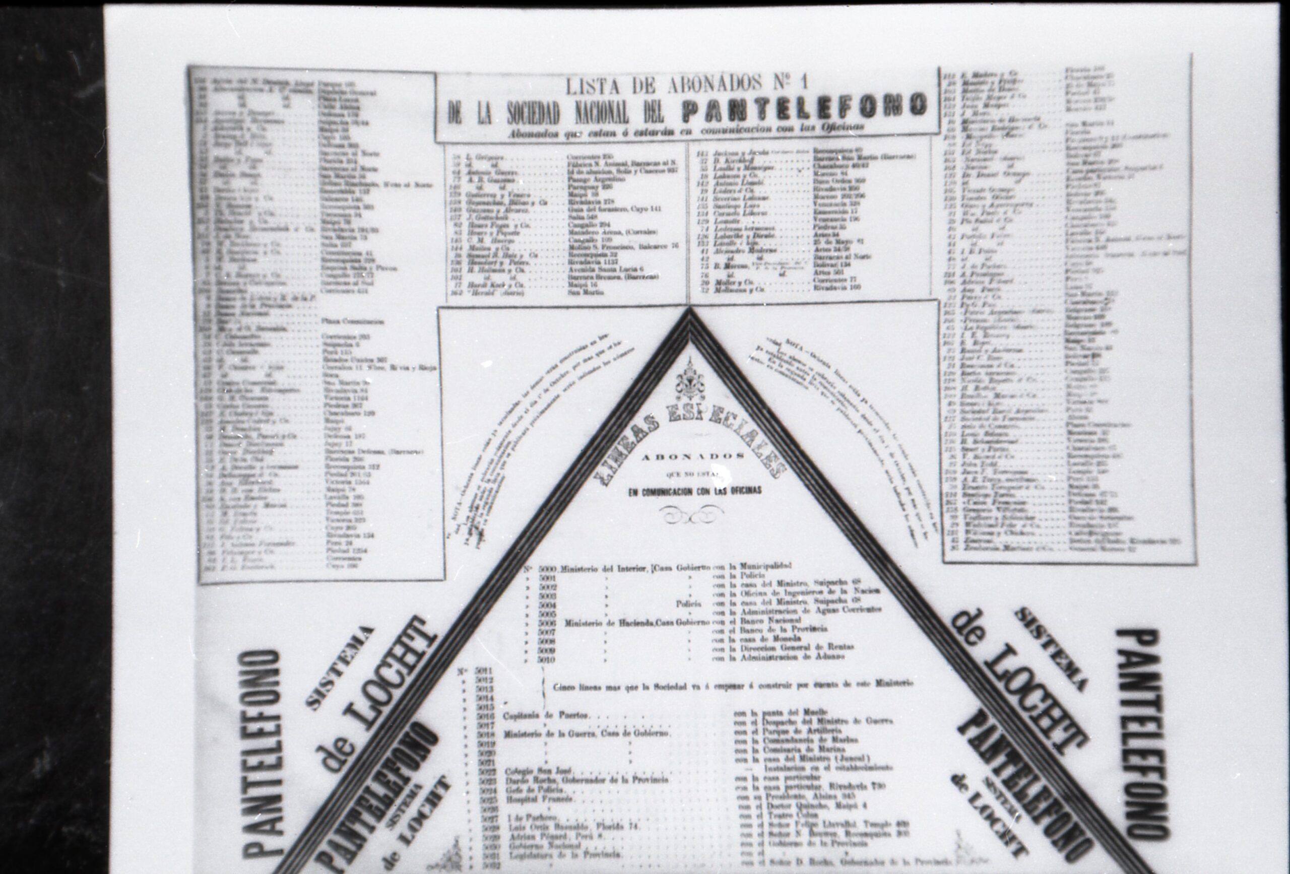 Publicación efectuada en el diario Nacional del 16 de julio de 1881 por la Sociedad Nacional de Panteléfono, primera empresa telefónica de la Argentina