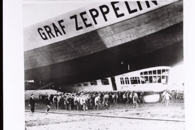 Barquilla del dirigible antes de salir del hangar